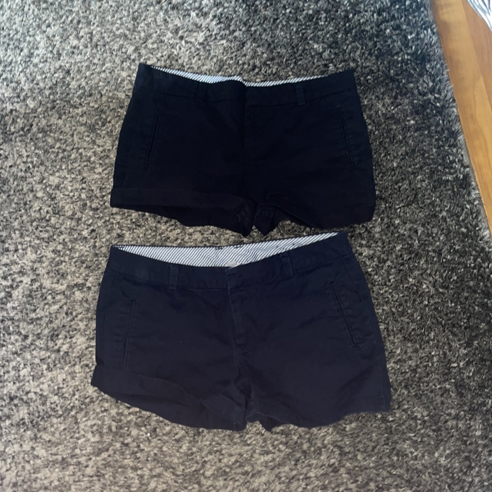JCP one black and the other is navy cotton shorts